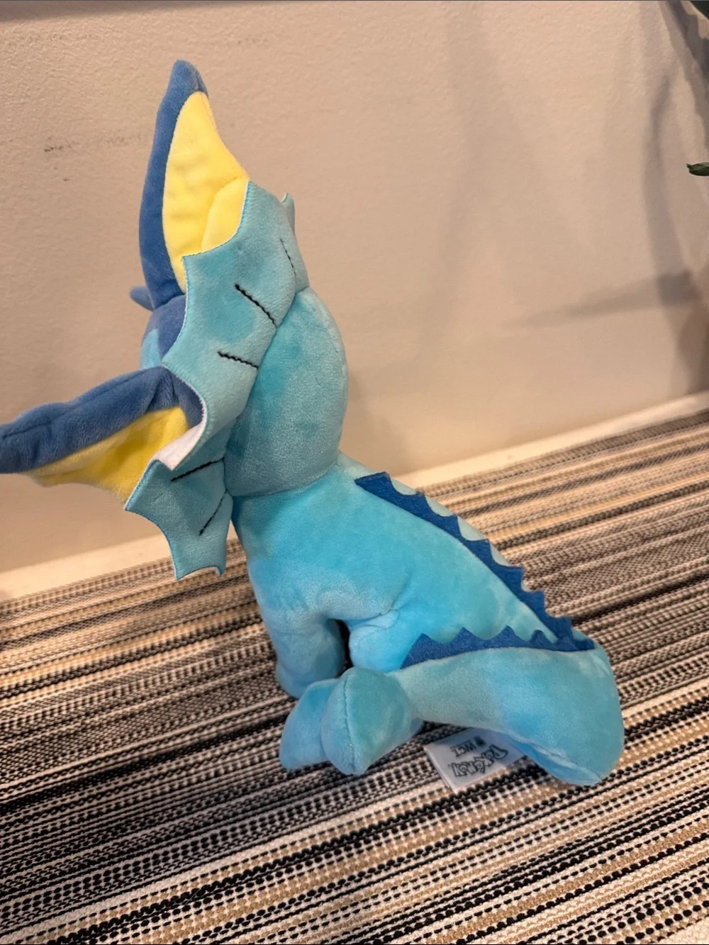 Pokémon Vaporeon Plush 2020 WCT Wicked Cool Toys Blue Yellow
